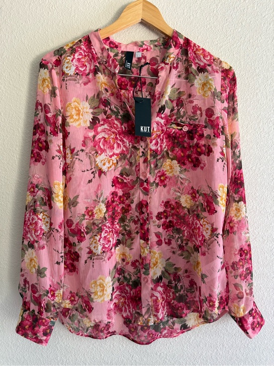 Kut from the Kloth Tops - KUT from the Kloth Jasmine Chiffon Button mi-Up Blouse Size S (2-4)